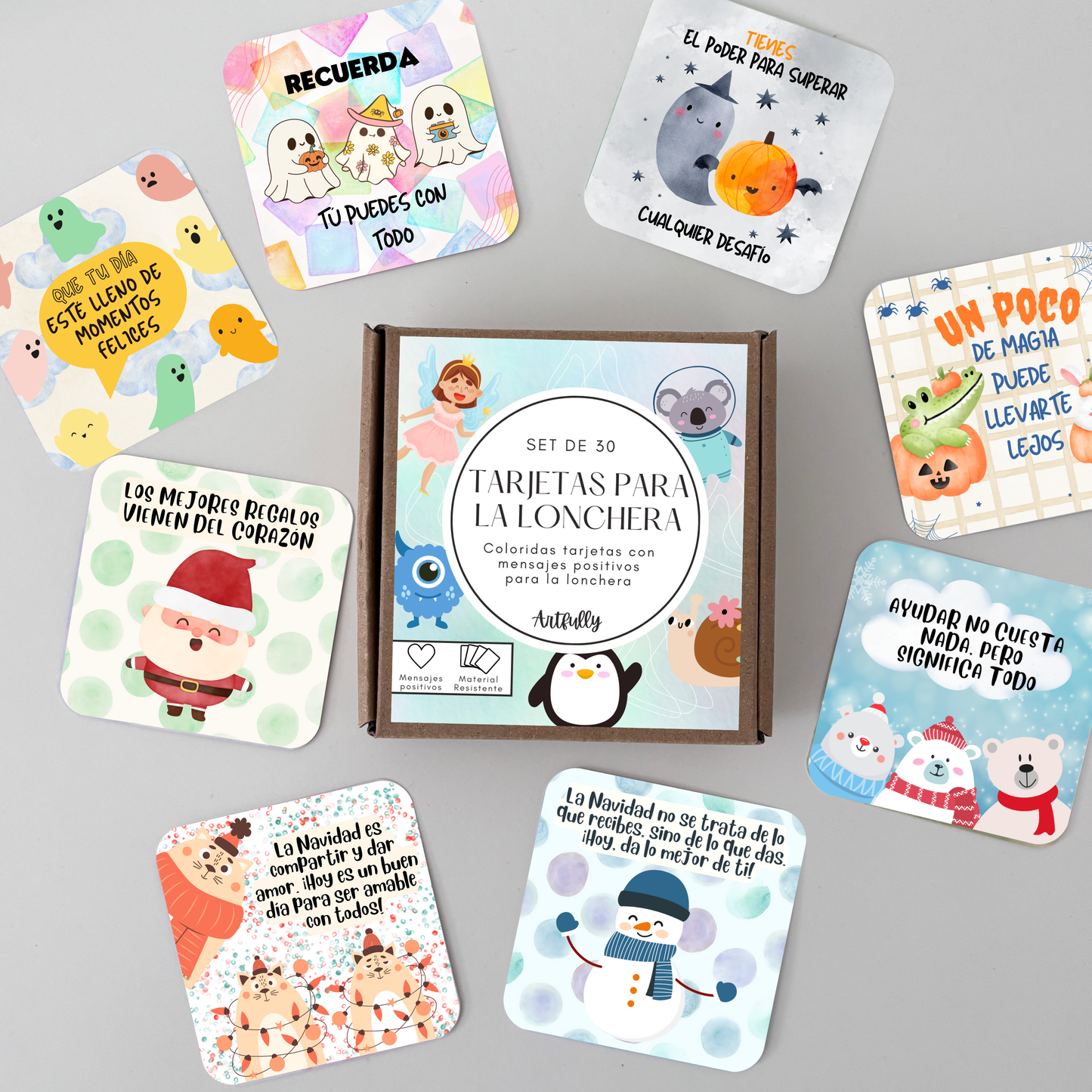 Tarjetas para la Lonchera - Edición Navidad