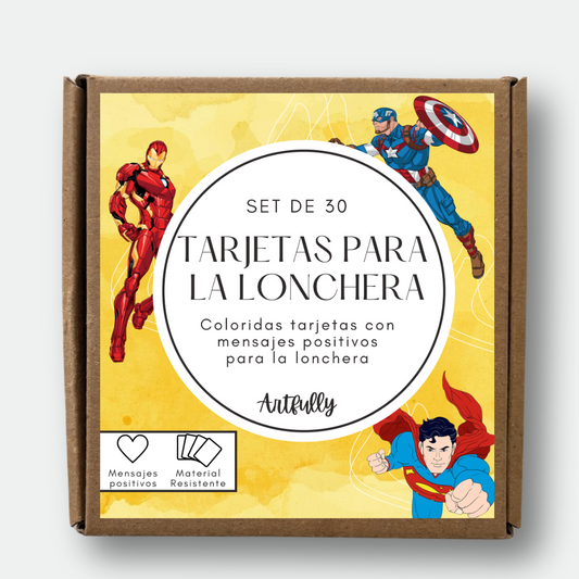 Tarjetas para la Lonchera - Edición Superhéroes