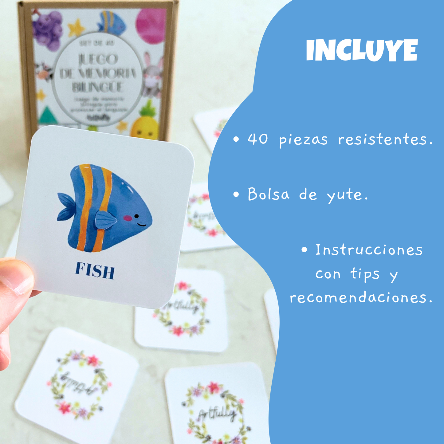 Juego Memoria Bilingüe