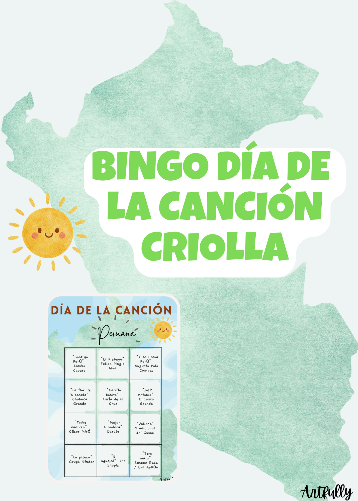 Bingo Día de la Canción Criolla