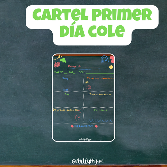 Cartel Primer Día de Cole