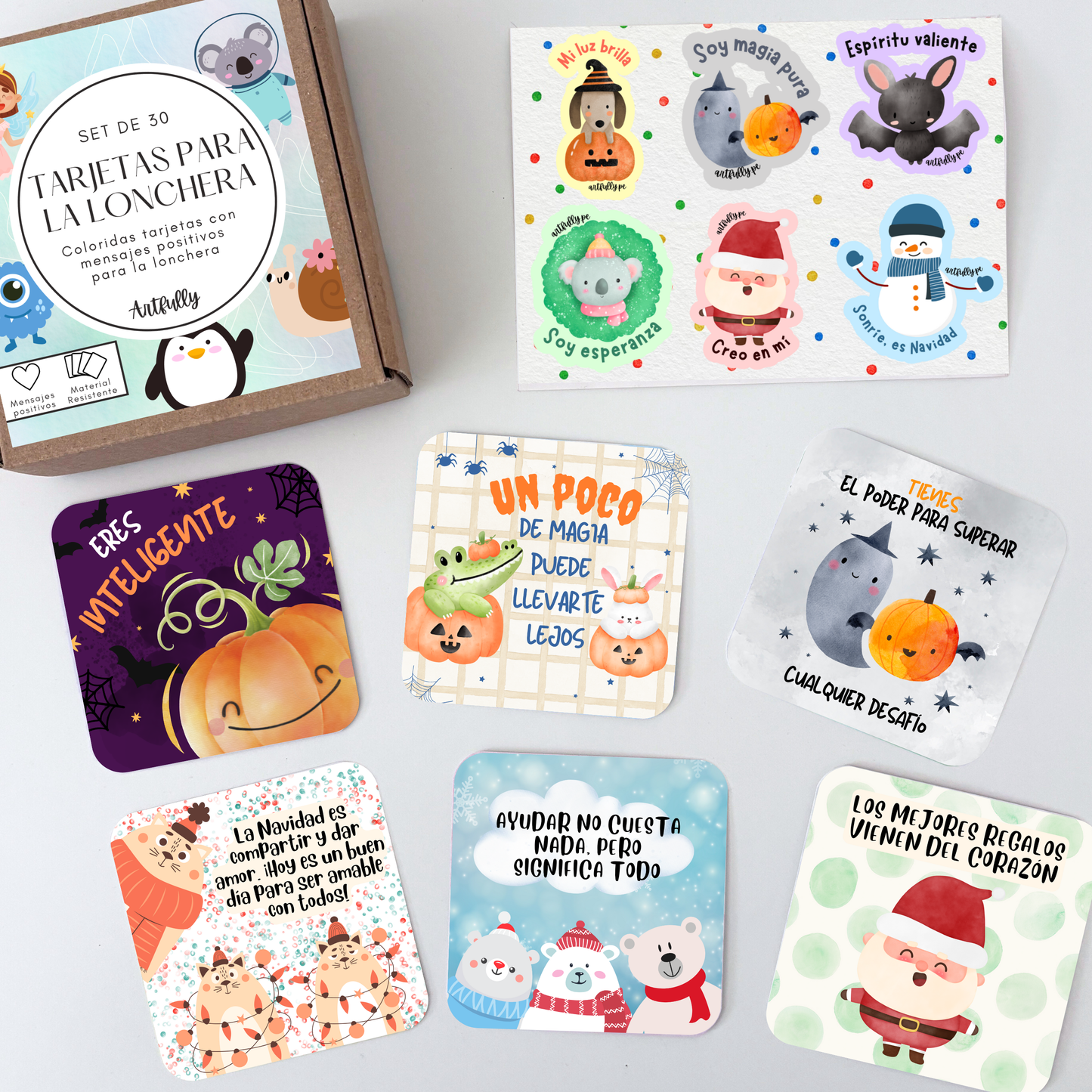 Tarjetas para la Lonchera - Edición Halloween & Navidad