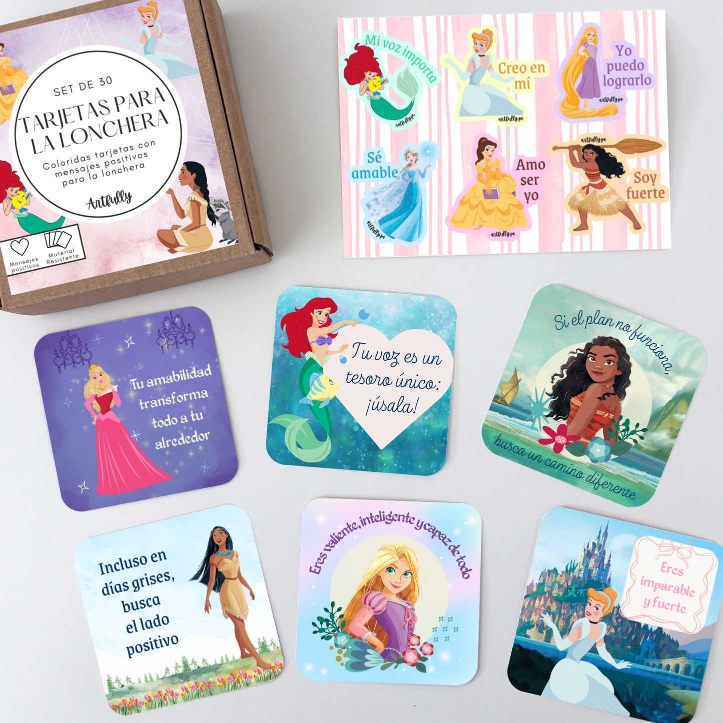 Tarjetas para la Lonchera - Edición Princesas