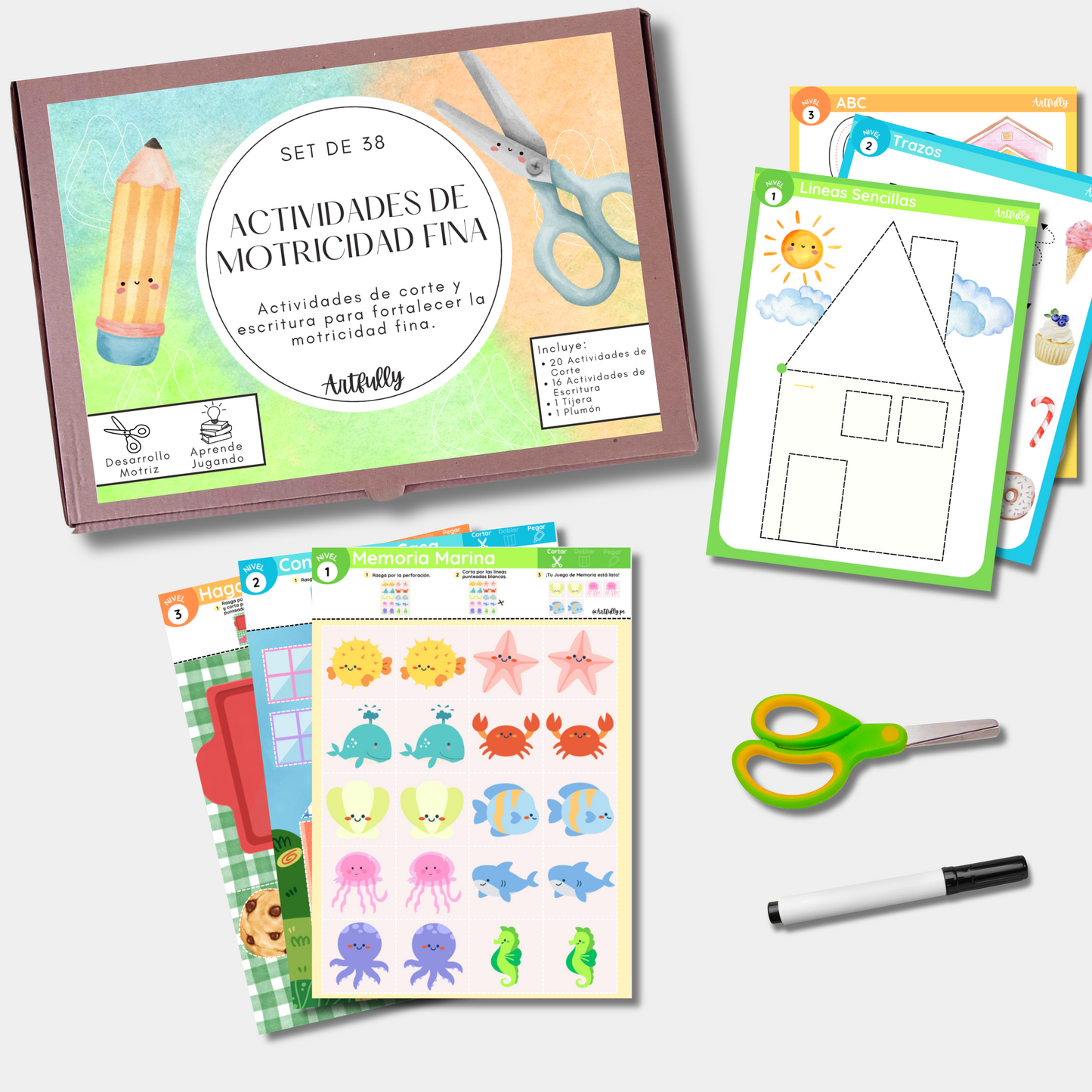 Caja de Actividades de Motricidad Fina