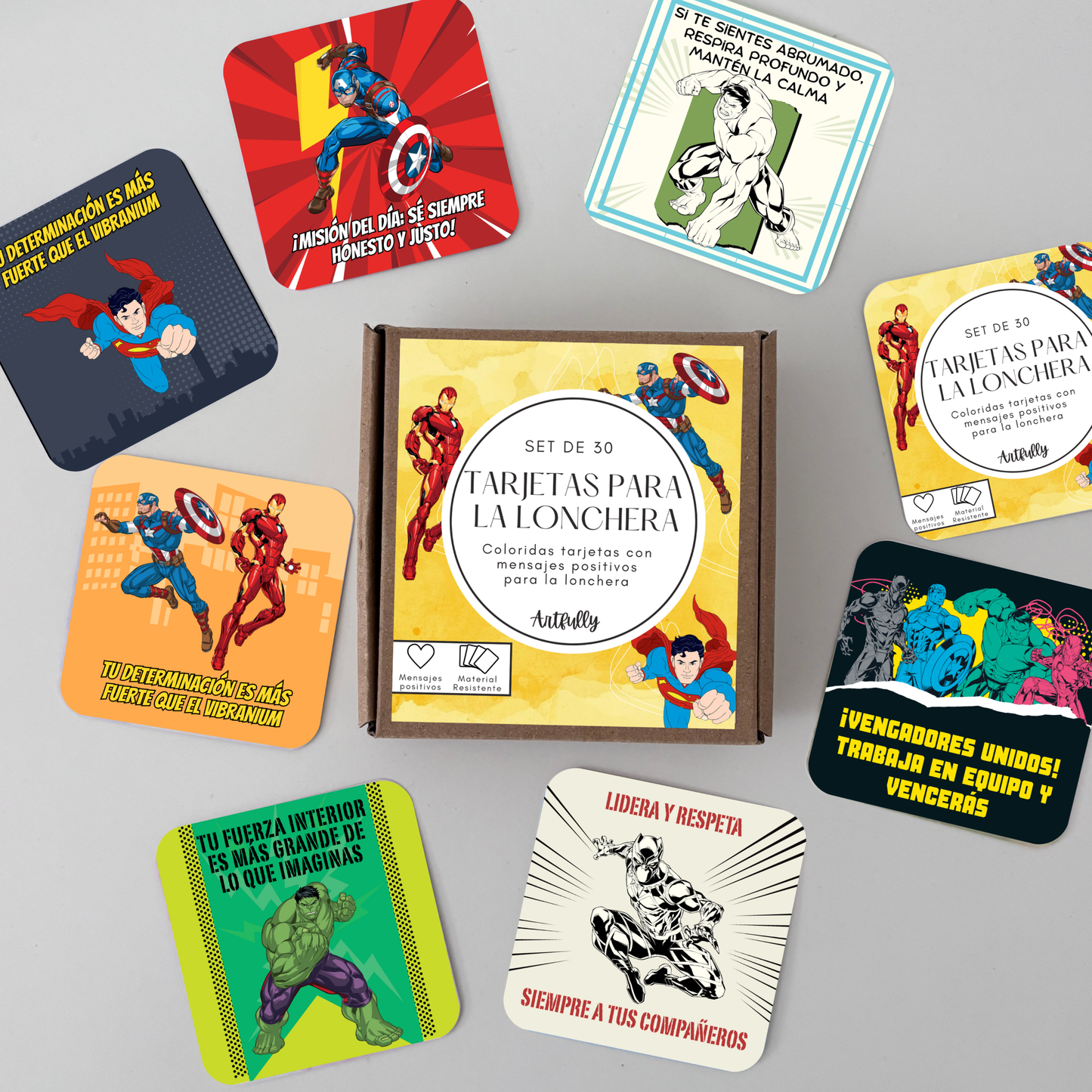 Tarjetas para la Lonchera - Edición Superhéroes